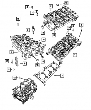Головка блока цилиндров в сборе Dodge Journey 11-20 2.4
