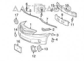 Абсорбер переднего бампера Toyota Camry v40 10-11