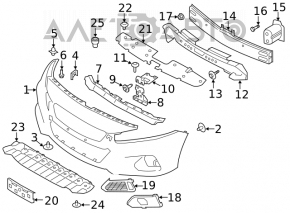 Защита переднего бампера Nissan Altima 19-22