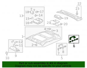 Ручка потолка задняя левая Honda CRV 12-16 серая