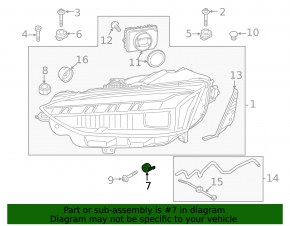 Регулятор крепления фары левый Audi A4 B9 17-20 нижний