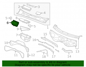 Воздухоприемник печки Audi Q7 16-26