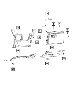 Перчаточный ящик бардачок Jeep Grand Cherokee WL 21-26 черный