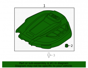 Накладка двигателя Audi Q5 80A 18-20 2.0T
