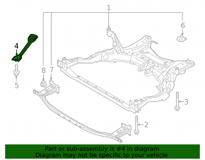 Кронштейн переднего подрамника левый Mazda CX-50 23-26
