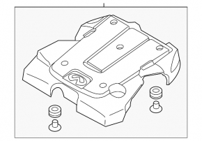 Накладка двигателя Infiniti G37 4d 08-14