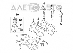 Rândul din spate al scaunelor, al doilea rând, pentru Lexus GS300 GS350 GS430 GS450h 06-07, piele bej
