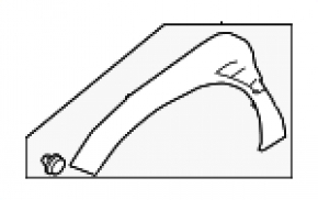 Ornament arc aripă spate stânga Subaru Crosstrek 24-26