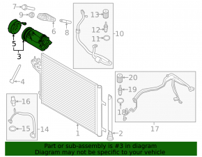 Компрессор кондиционера Ford Transit Connect MK2 13-16 2.5