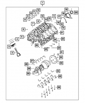 Arbore cotit Dodge Durango 11- 5.7 L: 66.00 W: 54.00