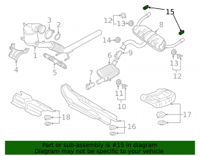 Насадка выхлопной трубы Audi A3 8V 15-20 комплект 2шт, хром