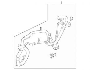 Трубка кондиционера компрессор-печка вторая Mercedes W213 E 17-23