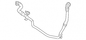 Țeavă răcire radiator auxiliară superioară Mercedes Clasa S W222 14-17 stânga