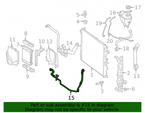 Țeavă răcire radiator auxiliară superioară Mercedes Clasa S W222 14-17 stânga