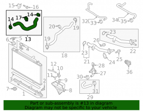 Патрубок охлаждения верхний Mazda 6 14-18 2.5
