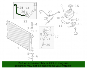 Furtun sistem de răcire dreapta Audi Q7 16-19 3.0