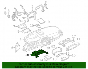 Накладка передней панели пространства ног водителя BMW X3 G01 18-24 черная