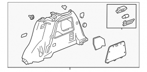 Обшивка арки правая Chevrolet Trax 15-20 черная