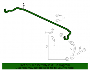 Stabilizator spate Porsche Cayenne 958 11-17 25mm
