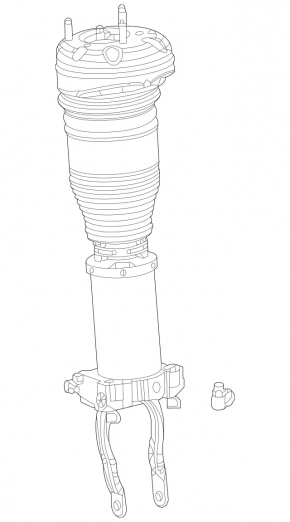 Amortizor pneumatic față stânga Mercedes X167 GLS 20-26 cu ABC