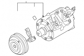 Компрессор кондиционера Ford Edge 19-24 2.0T