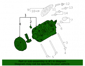 Компрессор кондиционера Ford Edge 19-24 2.0T