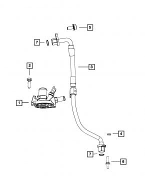 Трубка корпуса термостата Fiat 500 12-17
