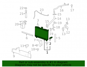 Radiator de răcire cu apă pentru Chevrolet Camaro 08-15 3.6, 6.2, transmisie automată
