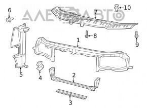 Дефлектор радиатора правый Chrysler 300 11-14 3.6
