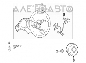 Руль голый Mazda CX-7 06-08 кожа черный