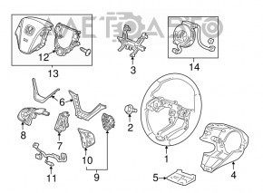 Кнопки под рулем многофункциональные Honda CRV 12-16