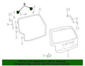 Петля двери багажника левая Lexus RX300 98-03