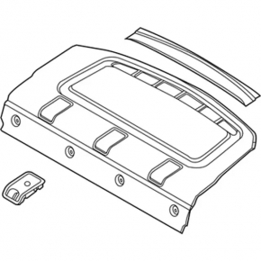 Полка задняя Ford Focus mk3 11-18 4d серая