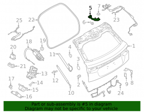 Петля двери багажника правая Land Rover Range Rover Velar 18-23