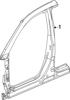 Stâlp caroserie central stânga Honda CRV 23-