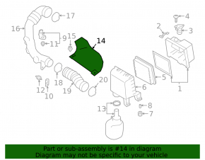 Воздухоприемник Subaru Outback 20-25 2.4
