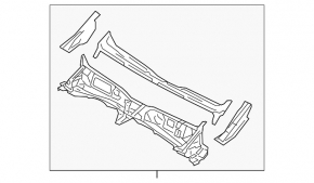 Поддон дворников металл Subaru XV Crosstrek 13-17