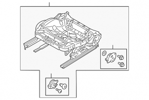 Covoraș scaun pasager stânga pentru Audi A3 8V 15-20 manual, fără cadru