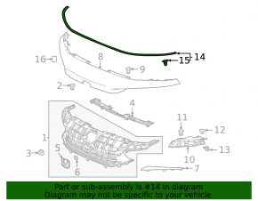 Уплотнитель капота Honda Civic XI FE/FL 22-26