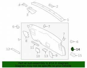 Кнопка закрытия багажника внутренняя Subaru Outback 15-19