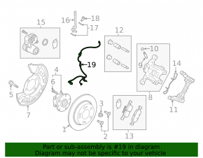 Датчик ABS задний правый Mazda 3 19-26 AWD