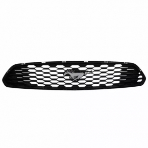 Решетка радиатора grill Ford Mustang mk6 15-17 без эмблемы, под накладки