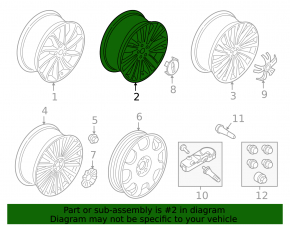 Disc roată R19 Lincoln MKZ 17-20 tip 2