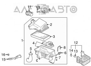 Корпус воздушного фильтра Mazda6 03-06 2.3