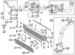 Патрубок на интеркулер правый Mazda CX-5 19-25 2.5T 2 части