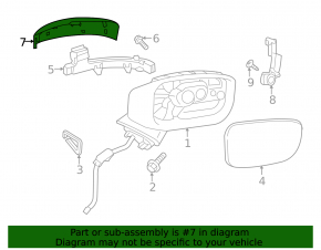 Крышка бокового зеркала левая Mazda CX-9 16-23