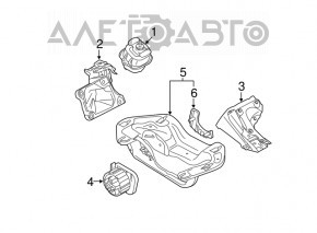 Подушка двигателя левая BMW X5 F15 14-18 4.4T AWD