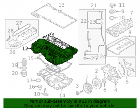 Полуподдон масляный BMW X7 G07 19-26 4.4 S68T S68X
