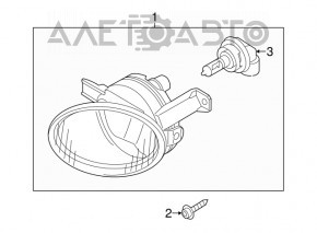 Противотуманная фара птф левая VW Touareg 11-16