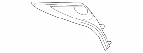 Cadru dreapta PTF Lexus ES300h ES350 16-18 rest cromat